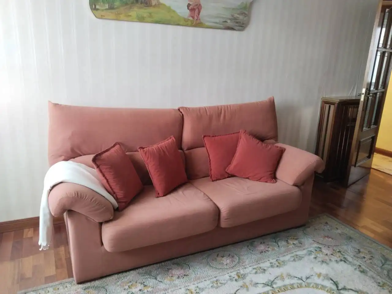 Sala de estar de Piso de alquiler en Burgos con Calefacción, Parquet y Amueblado