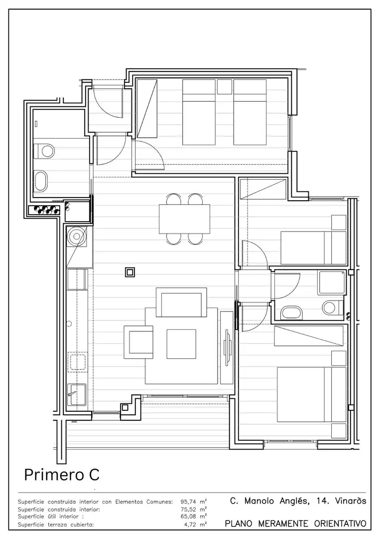 Wohnung zum Verkauf in Vinaròs mit Terrasse und Alarm
