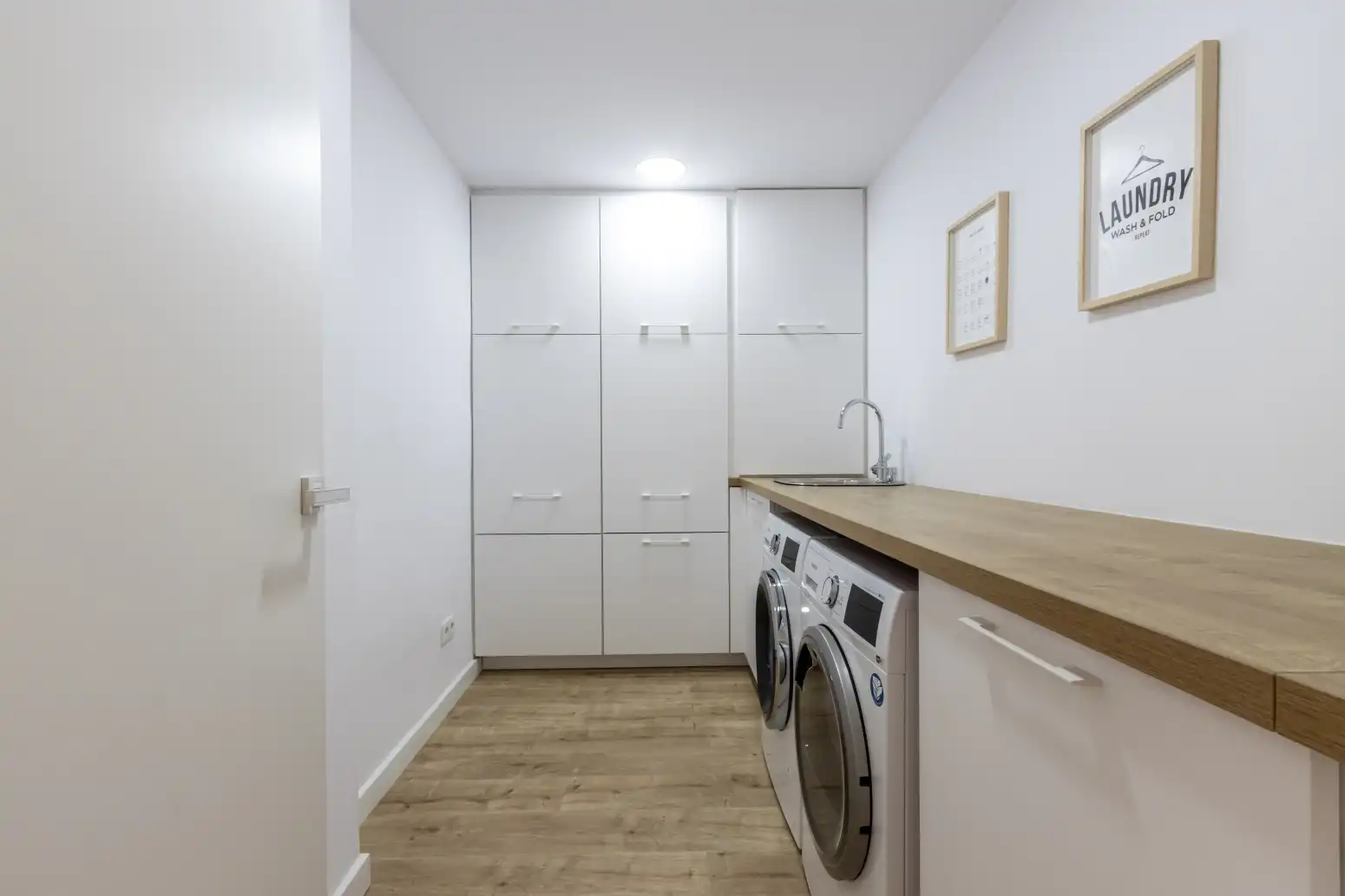 Küche von Wohnung zum Verkauf in Terrassa mit Klimaanlage, Heizung und Parkett