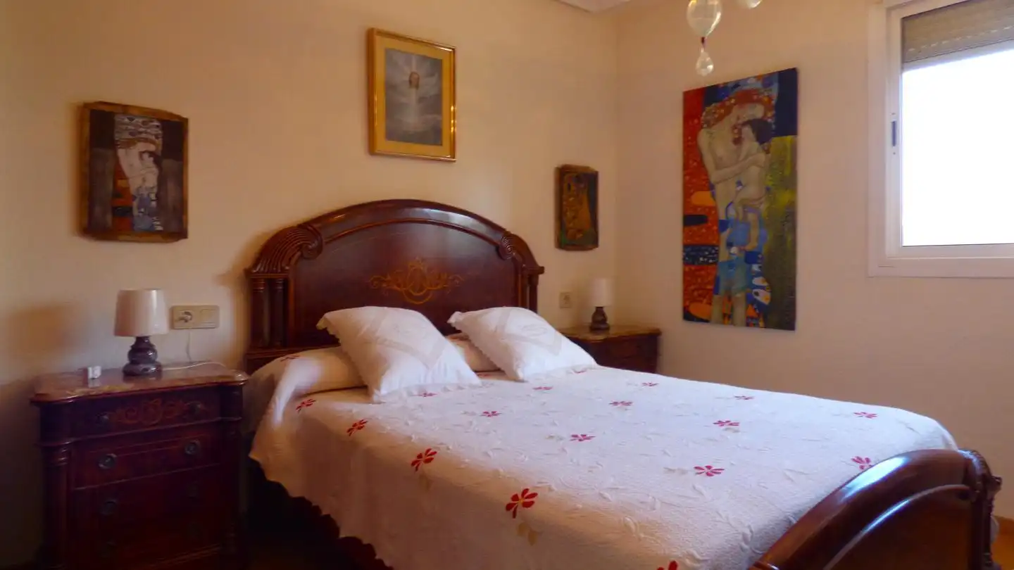 Bedroom of Flat for sale in Benidorm  with Air Conditioner, Furnished and Community pool