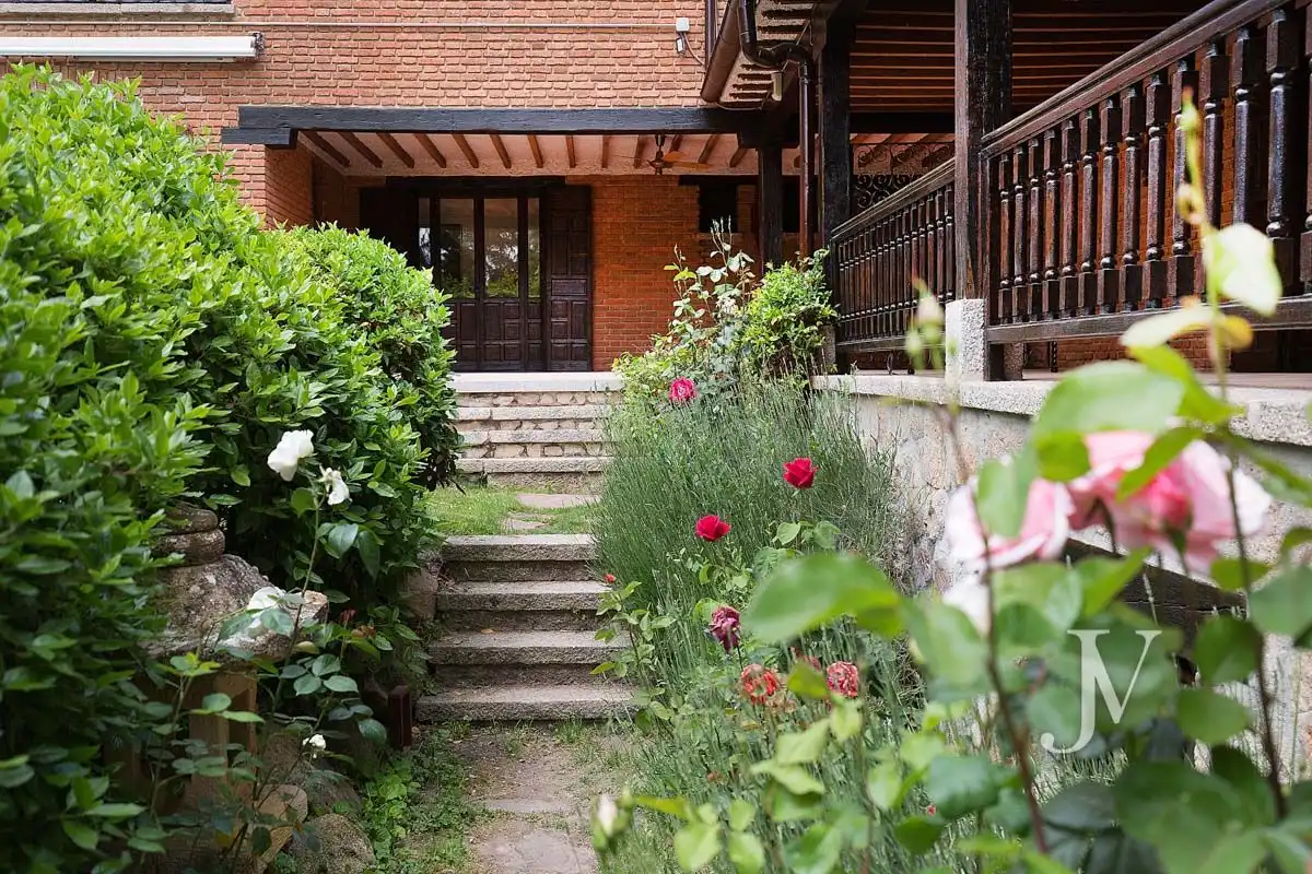 Garden of Houses for rent in Madrid  with Air Conditioner, Heating and Private garden