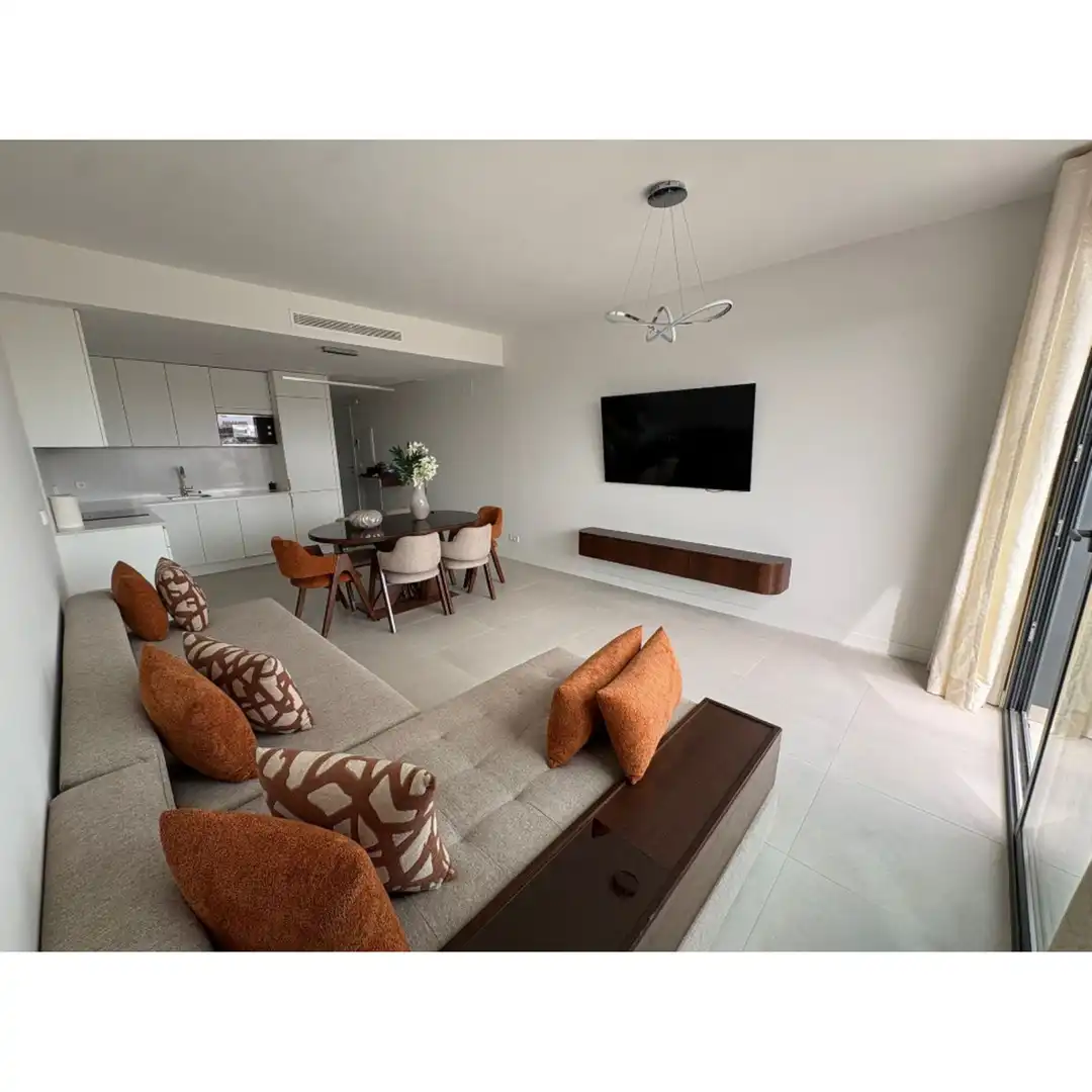 Sala de estar de Apartamento de alquiler en Mijas con Aire acondicionado y Piscina comunitaria