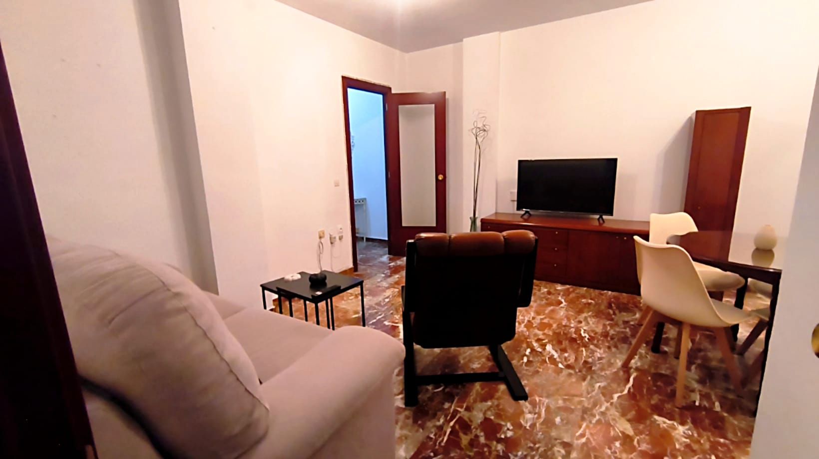 Sala de estar de Piso de alquiler en Badajoz Capital con Amueblado, Horno y Lavadora