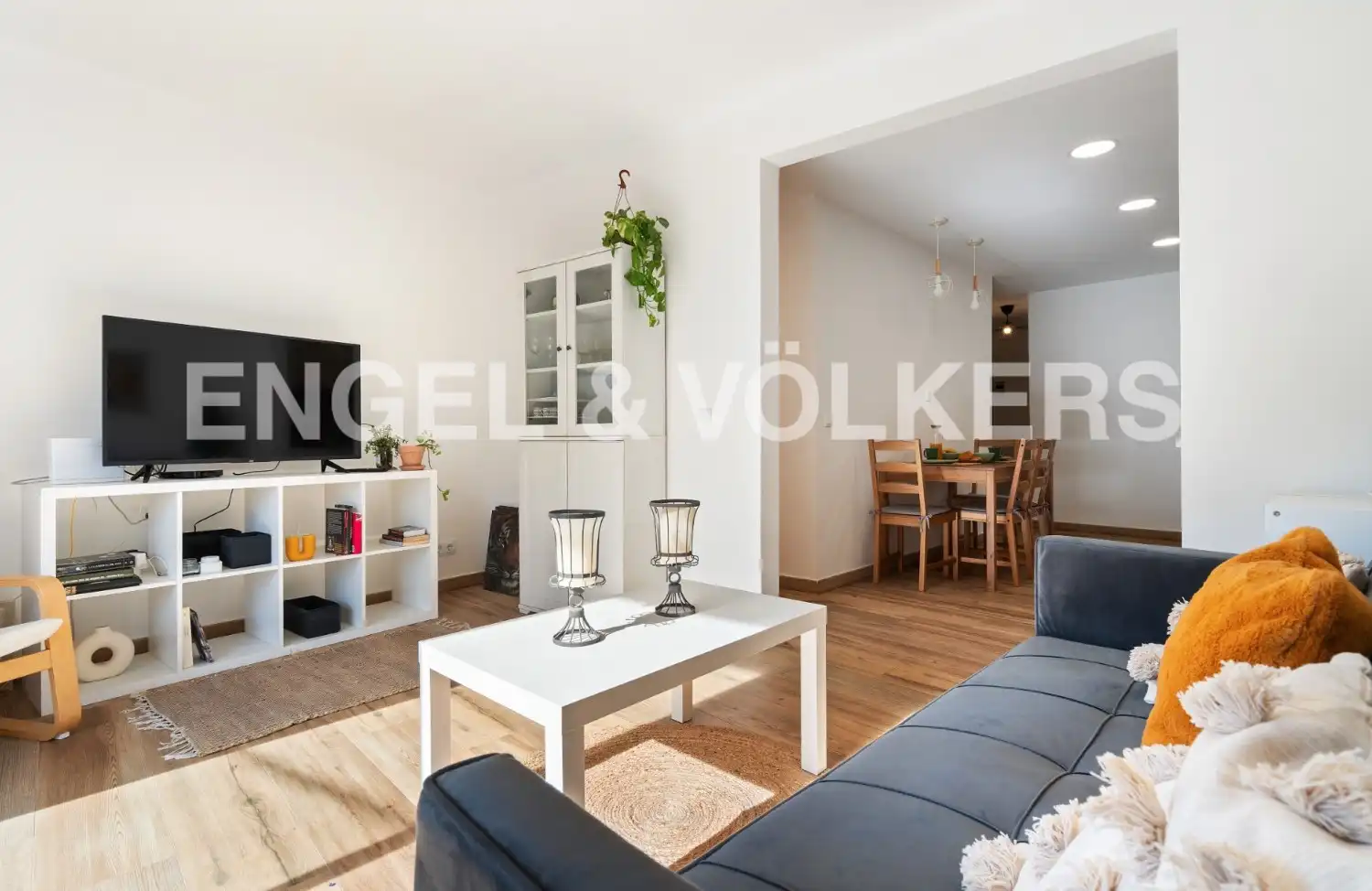 Wohnzimmer von Wohnung zur Miete in Barcelona mit Klimaanlage, Heizung und Parkett
