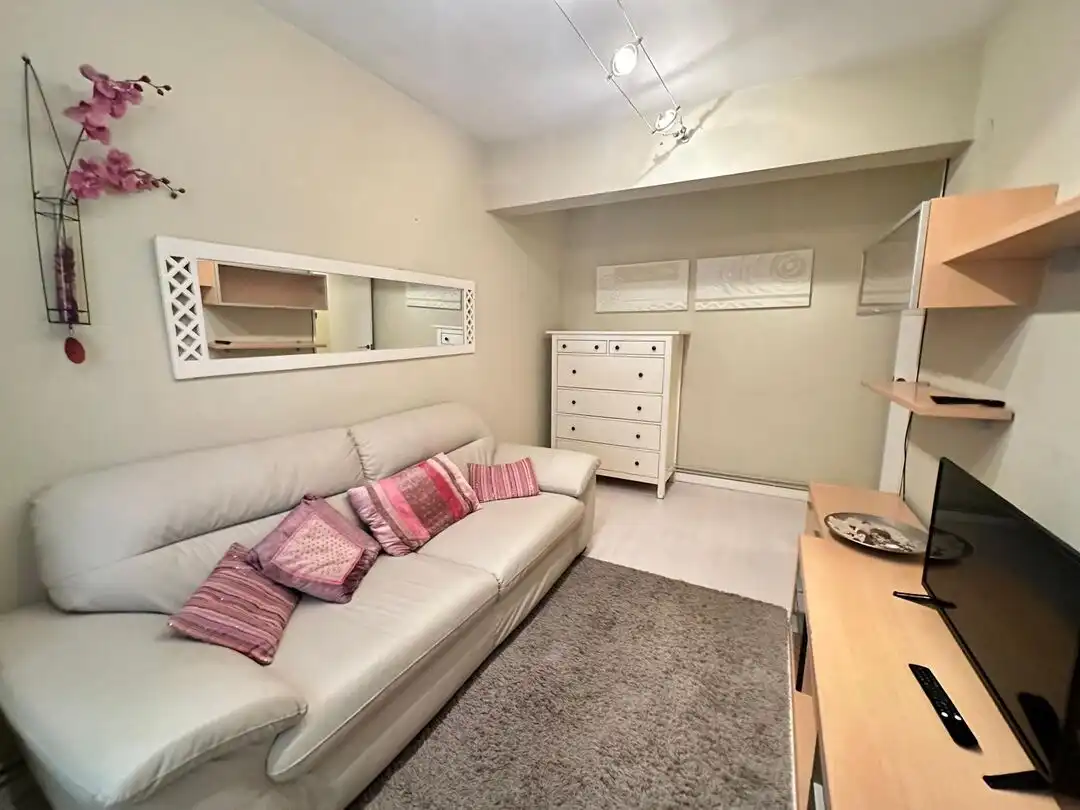 Sala de estar de Piso en venta en Galdakao con Calefacción, Parquet y Amueblado