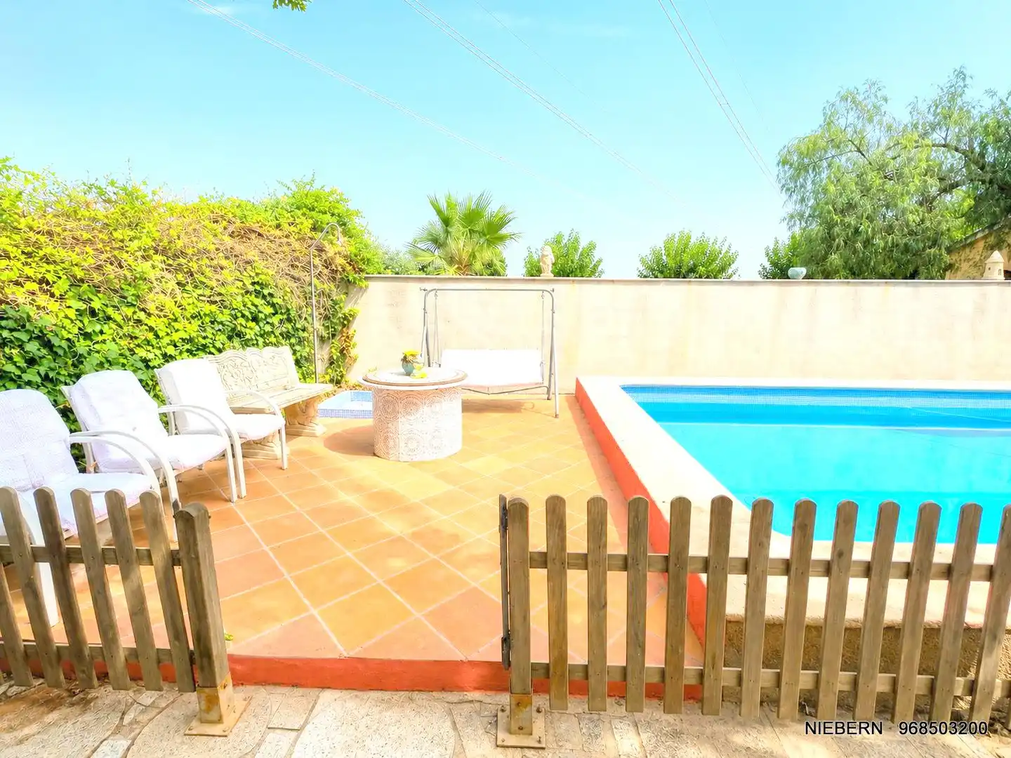 Piscina de Casa o xalet en venda en Cartagena amb Aire condicionat, Jardí privat i Terrassa