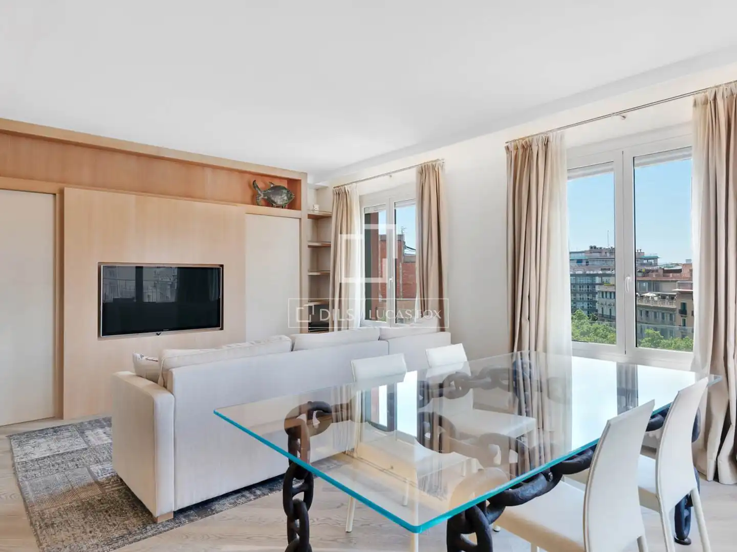 Living room of Attic for sale in Barcelona  with Air Conditioner, Heating and Parquet flooring