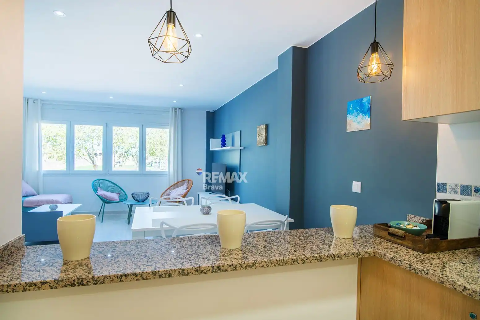 Living room of Flat for sale in Roses  with Air Conditioner, Heating and Terrace