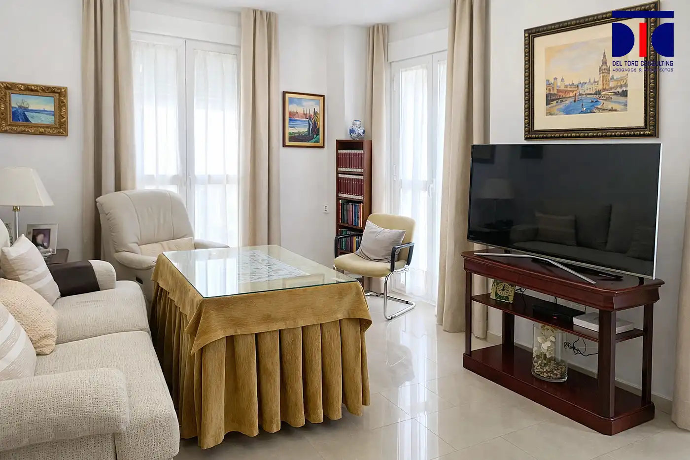 Sala de estar de Piso en venta en Sevilla con Aire acondicionado, Calefacción y Terraza