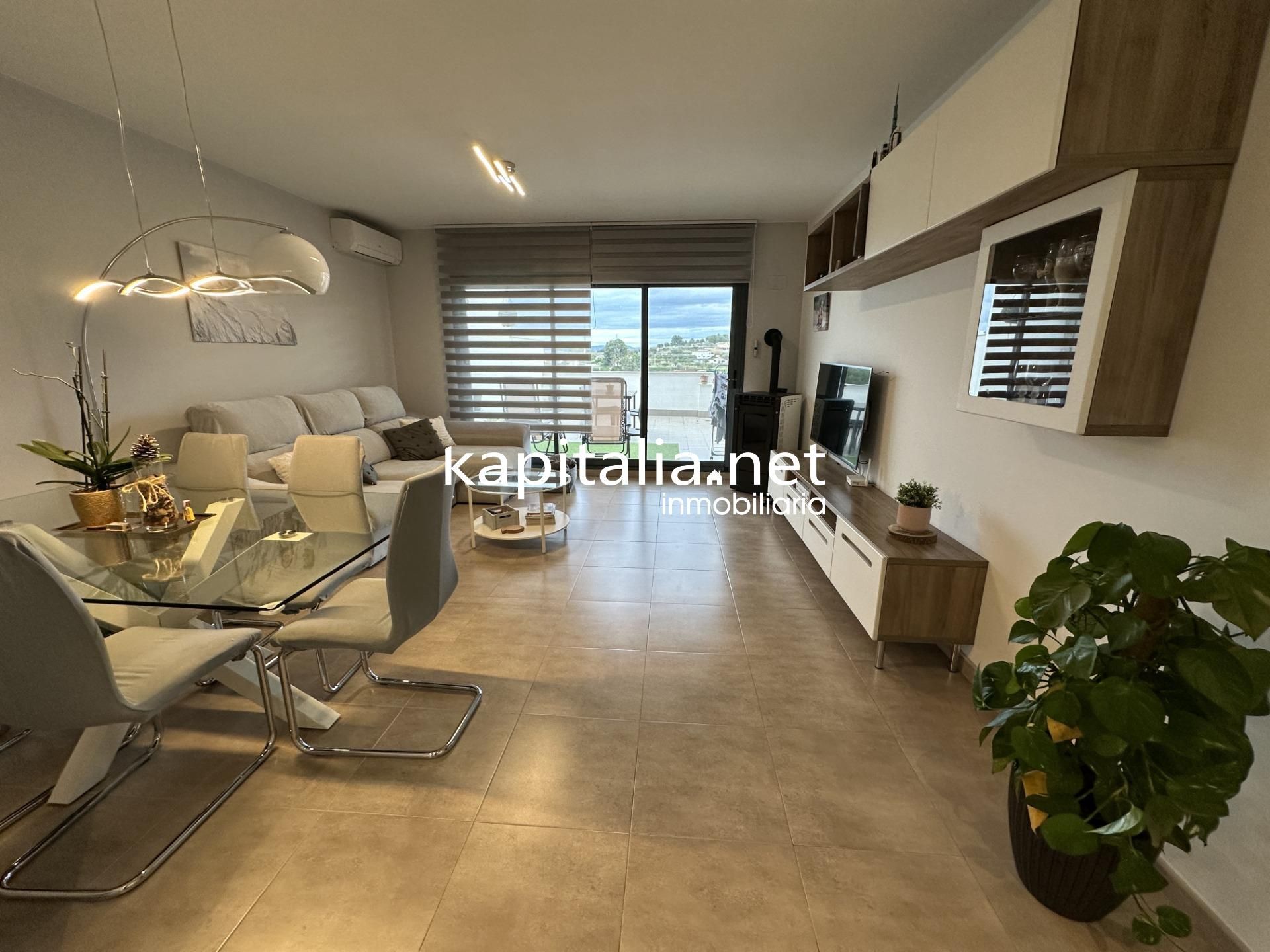 Living room of Flat for sale in Albaida  with Air Conditioner, Private garden and Terrace