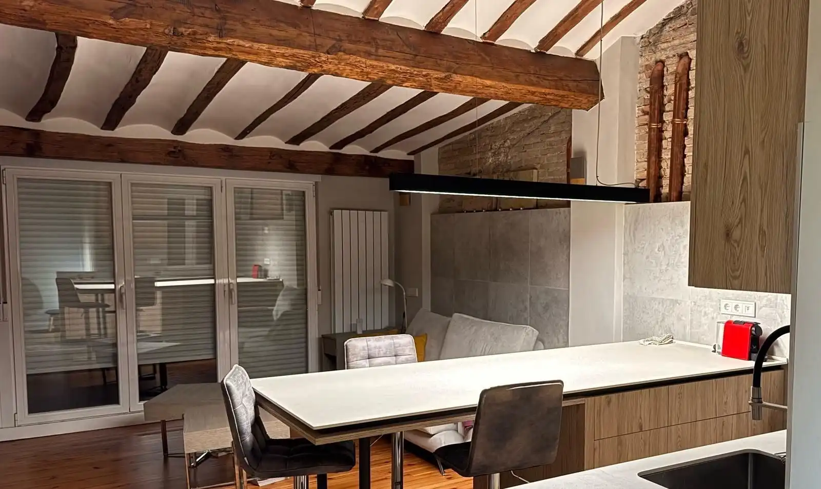 Cuina de Apartament de lloguer en  Logroño amb Aire condicionat, Calefacció i Terrassa