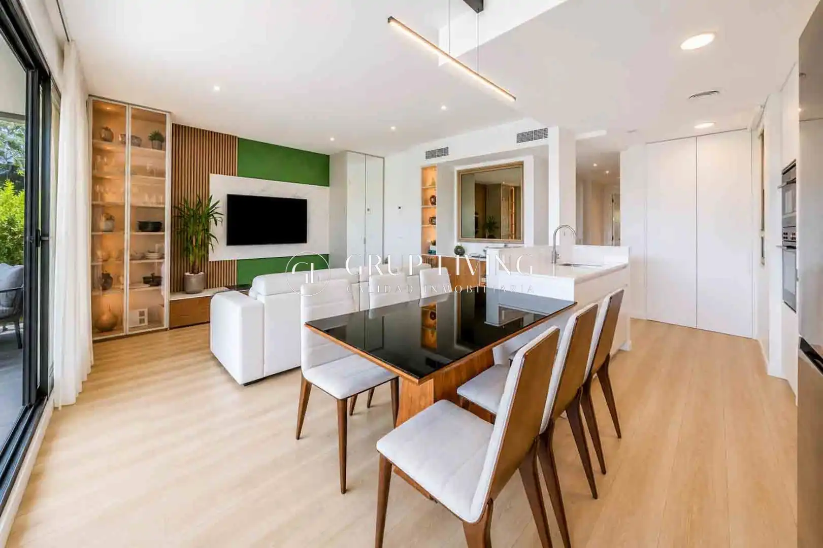 Sala de estar de Piso de alquiler en Sitges con Calefacción, Jardín privado y Terraza