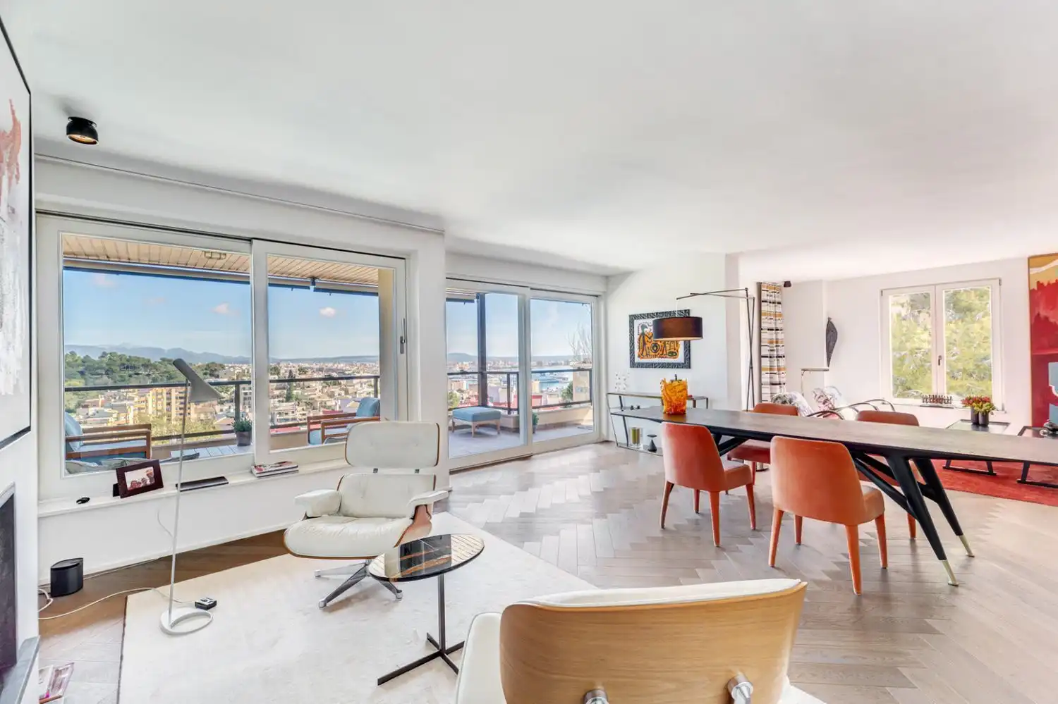 Living room of Flat for sale in  Palma de Mallorca  with Air Conditioner, Private garden and Parquet flooring