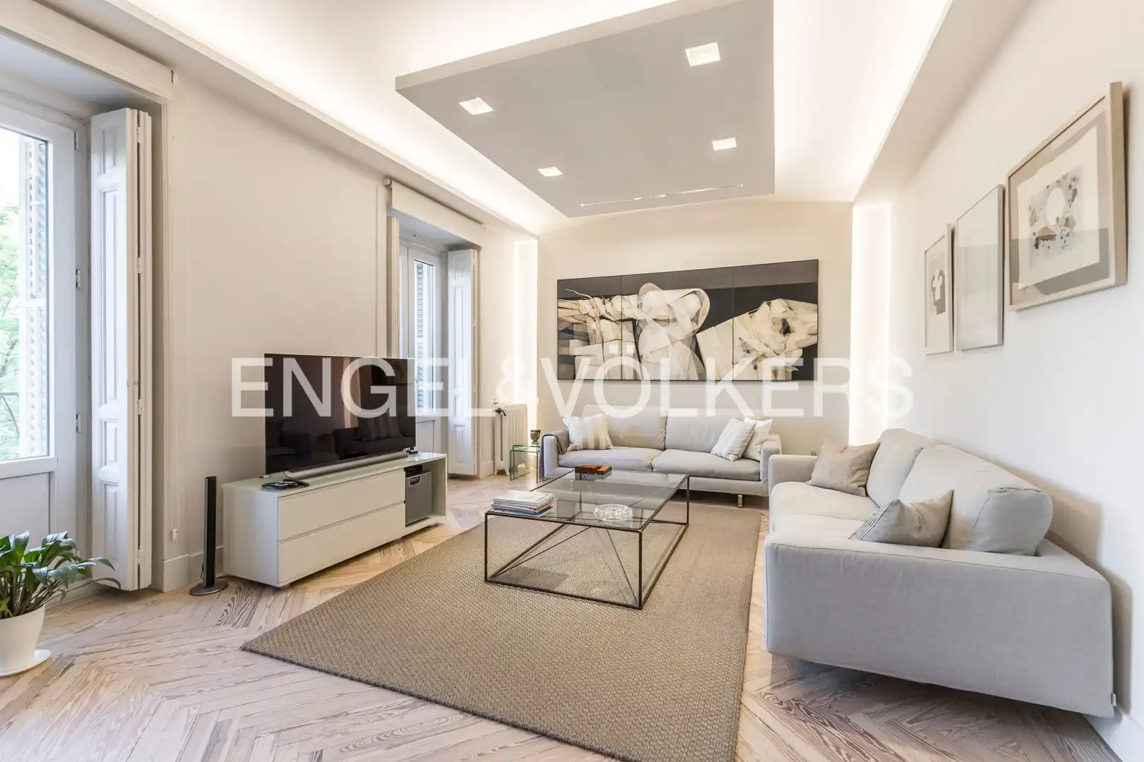 Wohnzimmer von Wohnung zum Verkauf in Madrid mit Klimaanlage, Heizung und Parkett