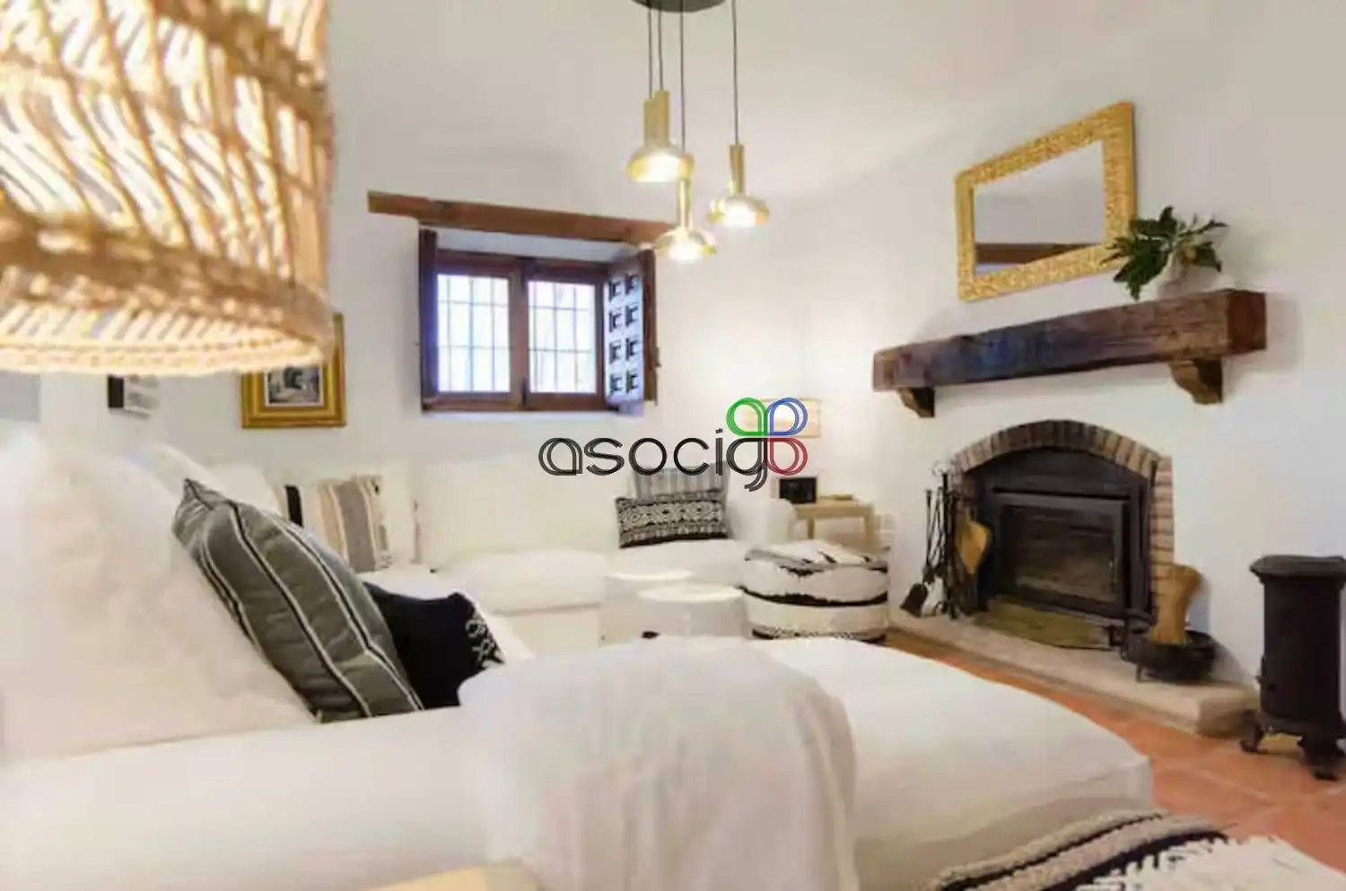 Sala de estar de Casa o chalet en venta en Heras de Ayuso con Jardín privado, Terraza y Piscina