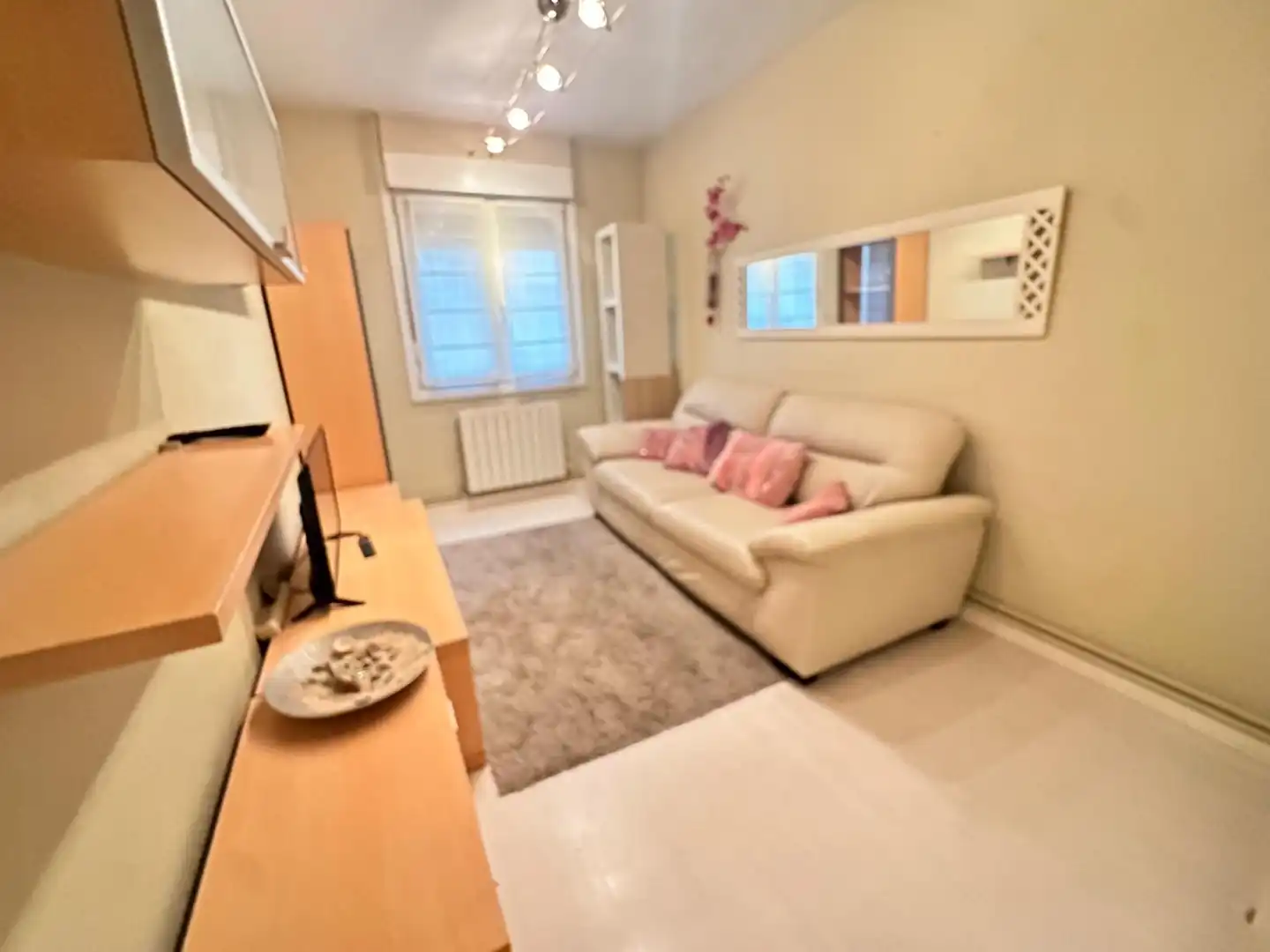 Sala de estar de Piso en venta en Galdakao con Calefacción, Parquet y Amueblado