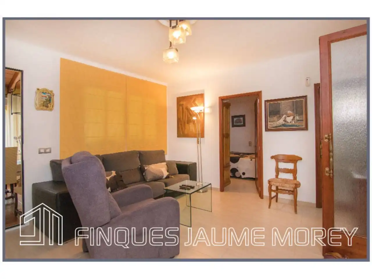 Sala d'estar de Casa o xalet en venda en Lloseta amb Aire condicionat, Jardí privat i Terrassa