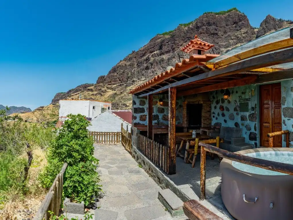 Terrace of Country homes for sale in Tejeda, Las Palmas