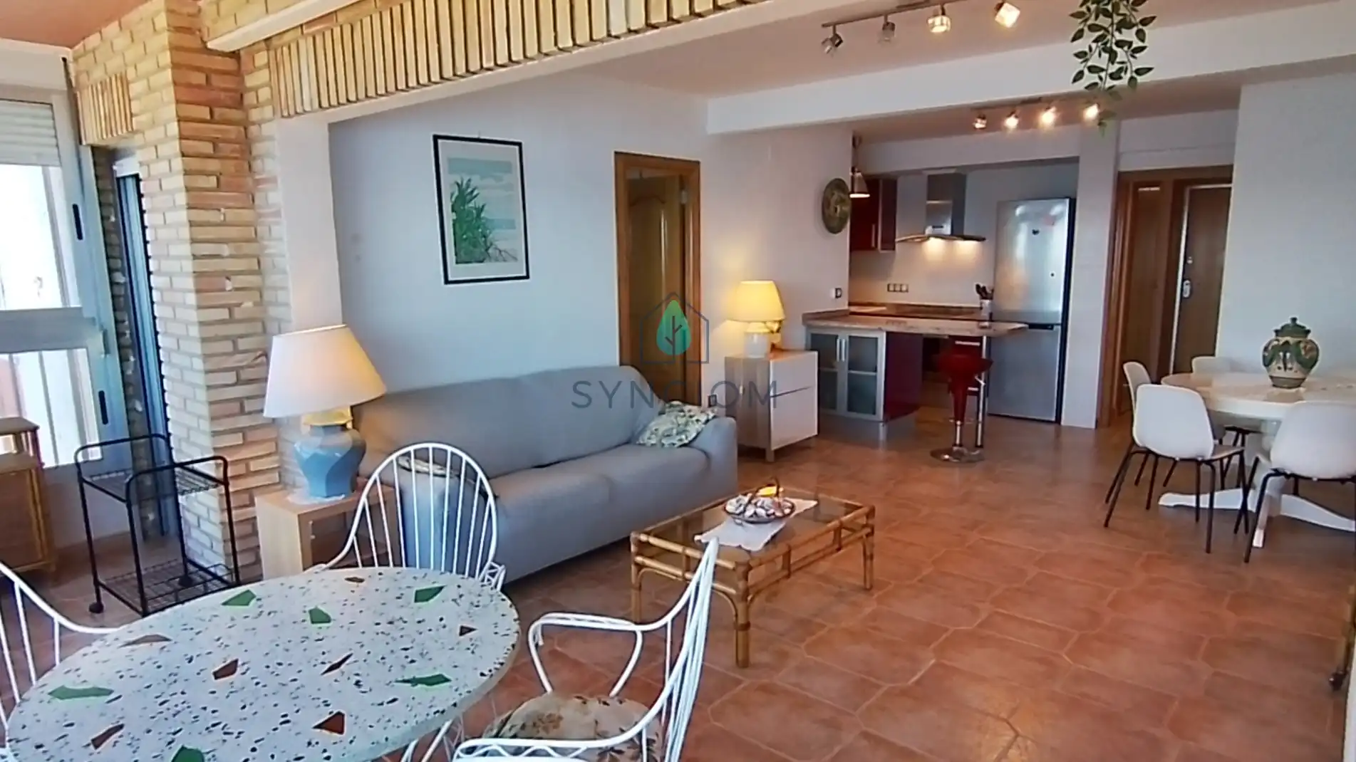 Sala de estar de Piso en venta en Sueca con Calefacción, Terraza y Trastero
