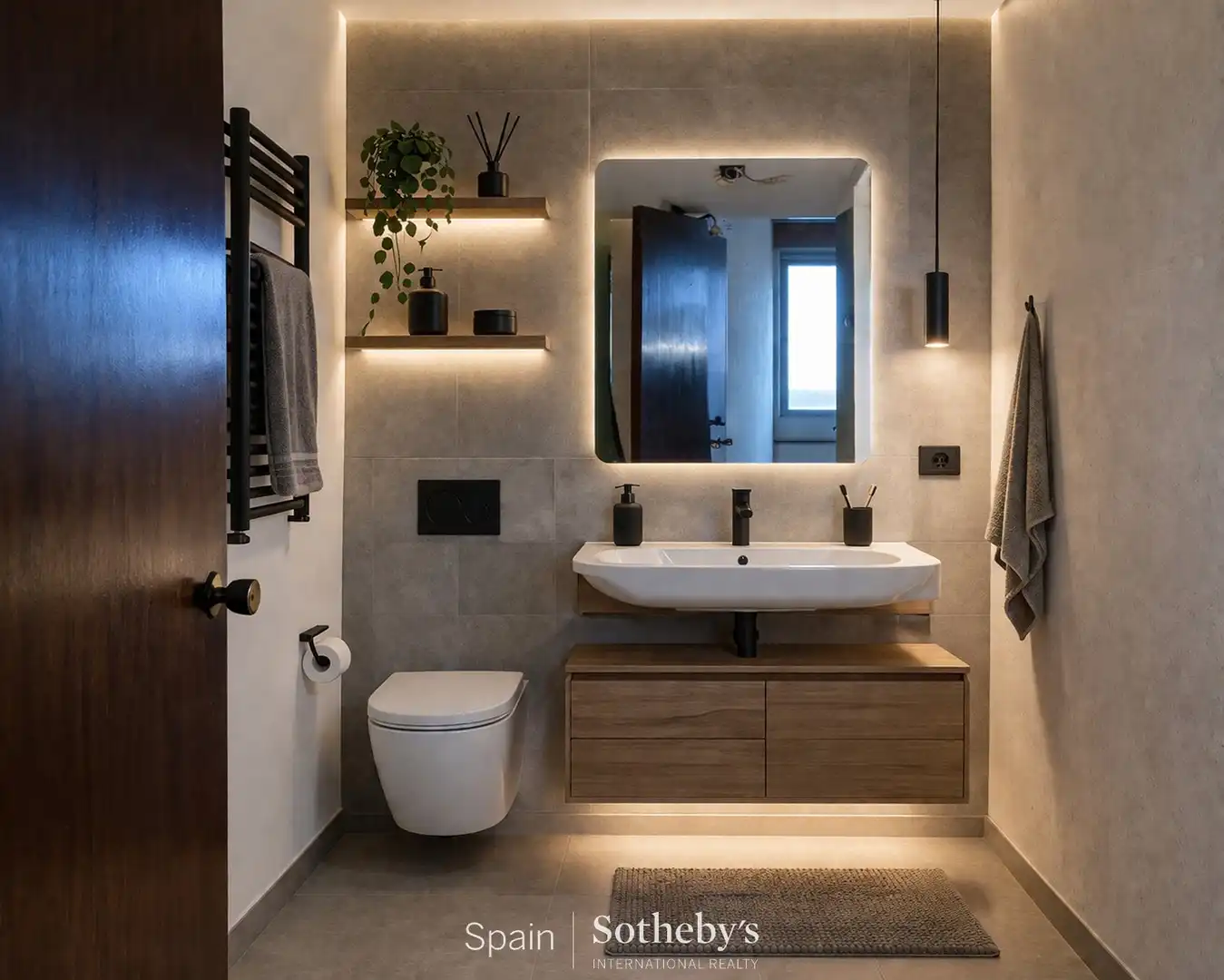 Badezimmer von Wohnungen zum Verkauf in Madrid mit Klimaanlage und Heizung