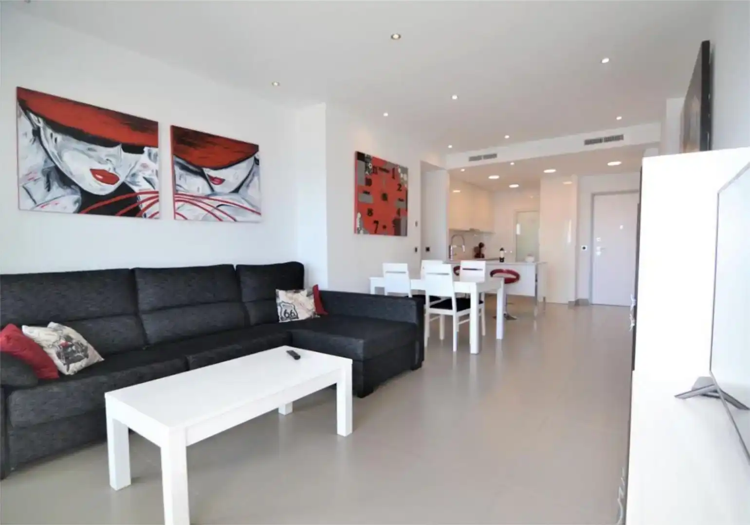 Sala d'estar de Pis de lloguer en Playa Poniente