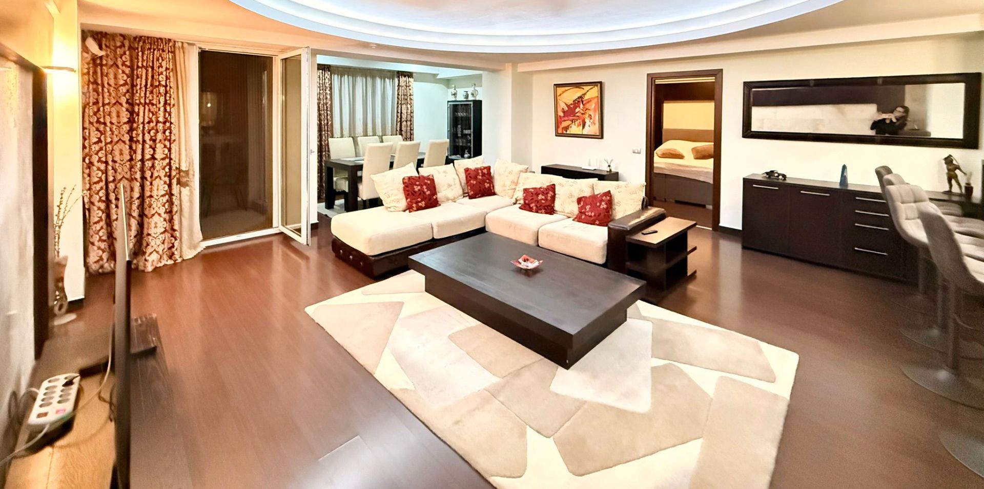 Living room of Flat to rent in  Madrid Capital  with Air Conditioner, Furnished and Pets allowed