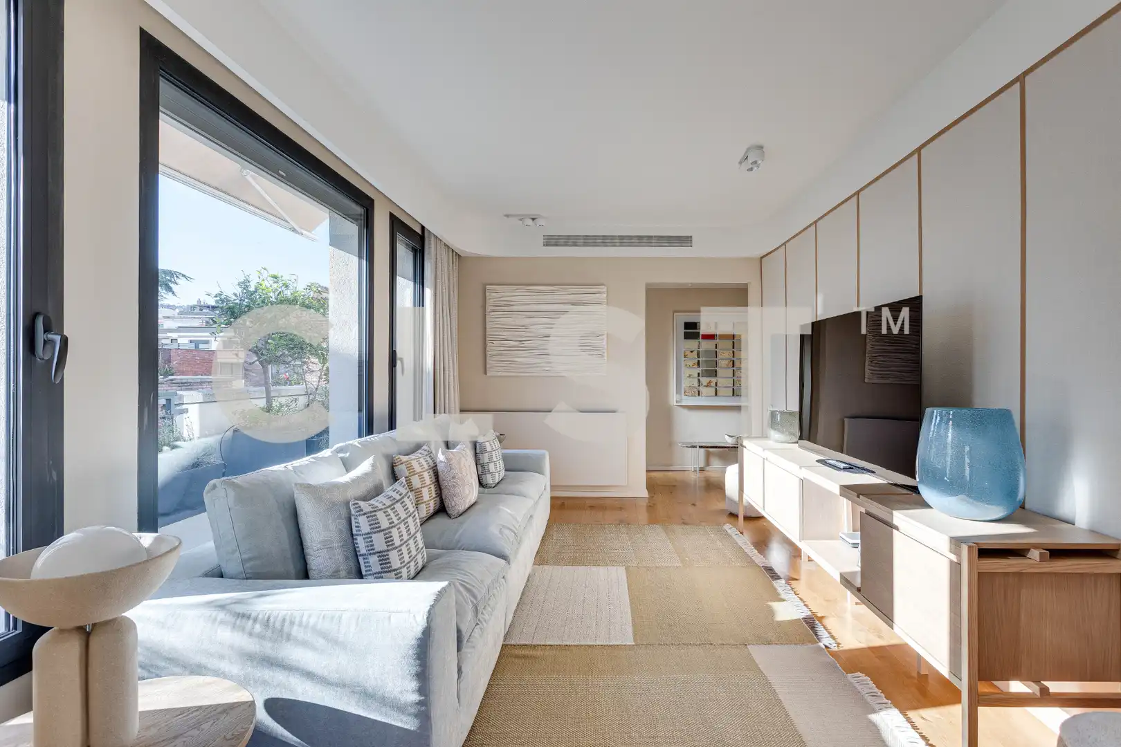 Wohnzimmer von Dachboden zur Miete in Barcelona mit Klimaanlage, Heizung und Parkett