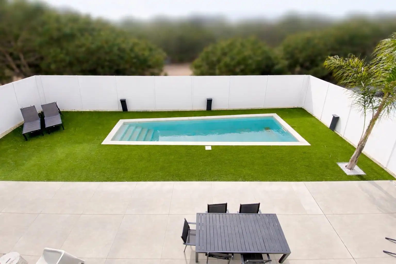 Piscina de Casa o chalet de alquiler en Montgat con Aire acondicionado, Calefacción y Jardín privado