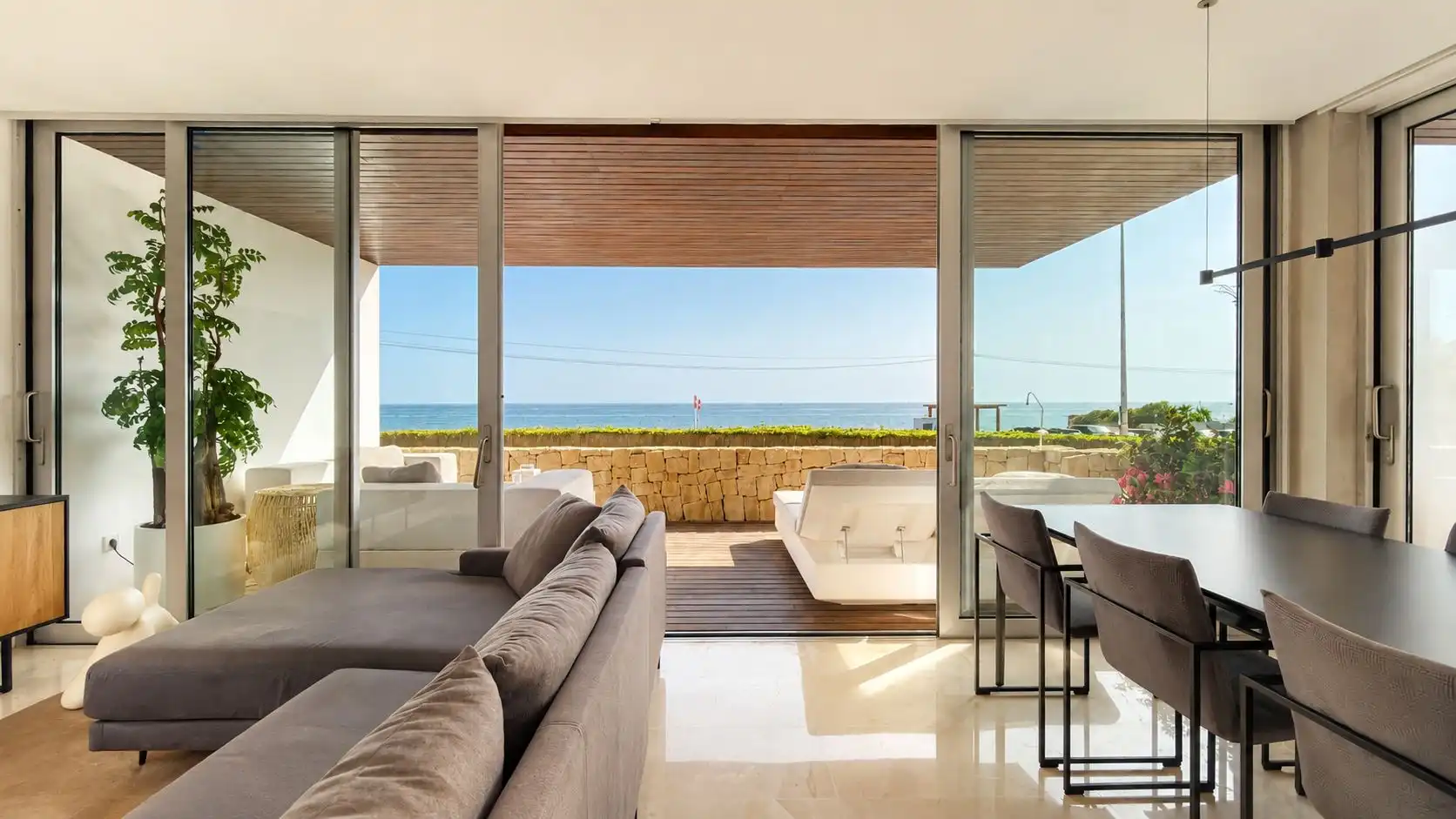 Sala de estar de Apartamento de alquiler en Jávea / Xàbia con Aire acondicionado, Calefacción y Terraza