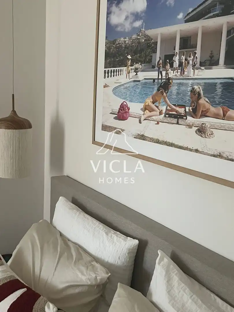 Schlafzimmer von Wohnung zur Miete in Santa Eulària des Riu mit Klimaanlage, Heizung und Terrasse