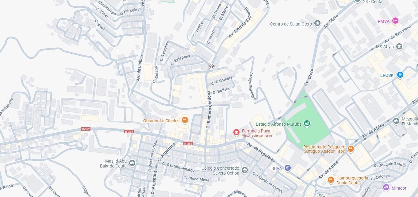 Vista exterior de Oficina en venta en  Ceuta Capital