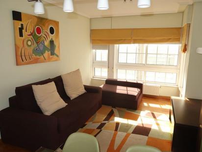 Living room of Flat to rent in A Coruña Capital   with Heating and Parquet flooring