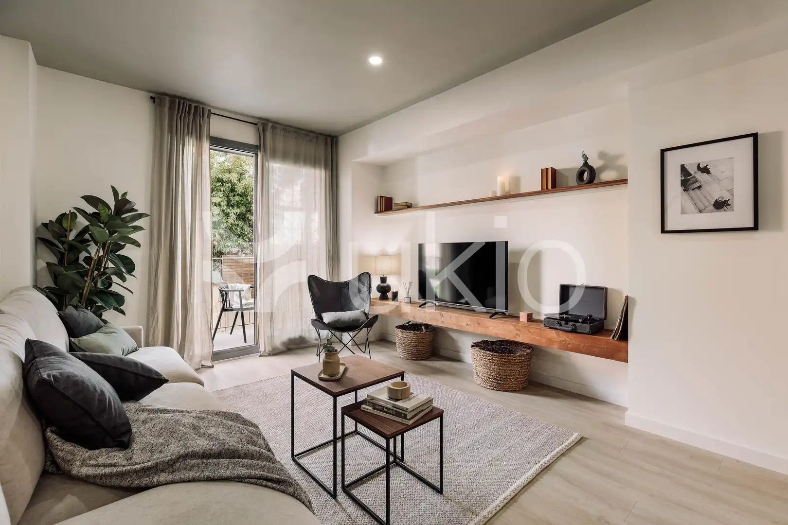 Sala d'estar de Apartament de lloguer en Barcelona amb Aire condicionat, Calefacció i Moblat