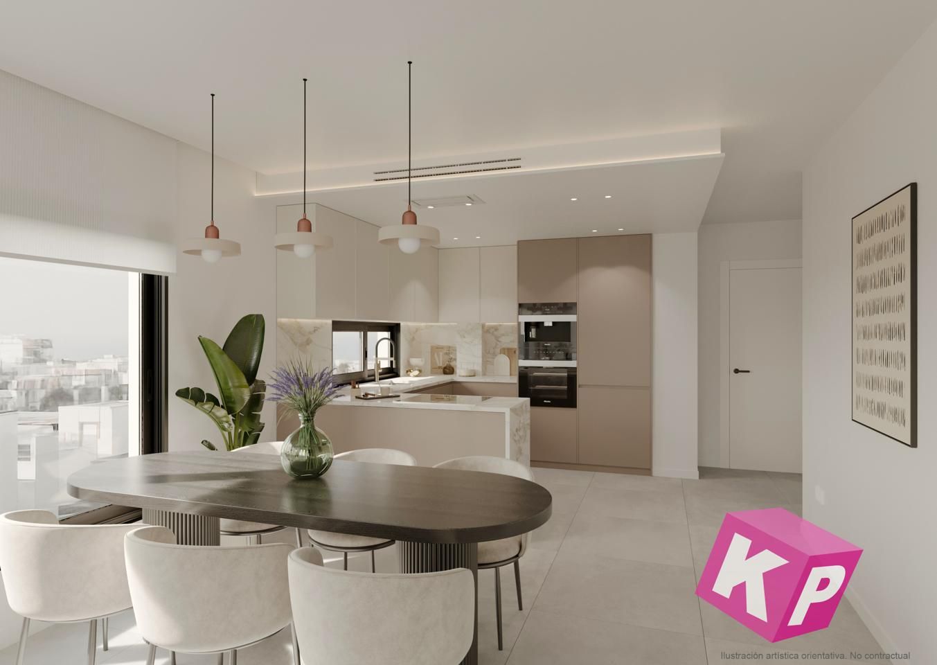 Kitchen of Flat for sale in Santa Pola  with Air Conditioner, Terrace and Storage room