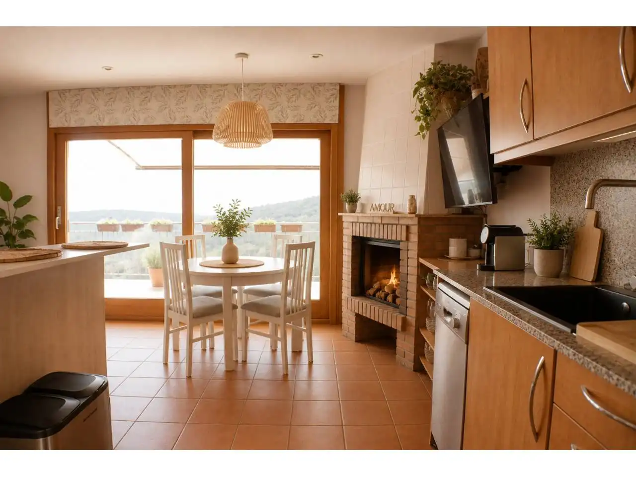 Cocina de Casa o chalet de alquiler en Sant Feliu de Codines con Aire acondicionado, Calefacción y Jardín privado