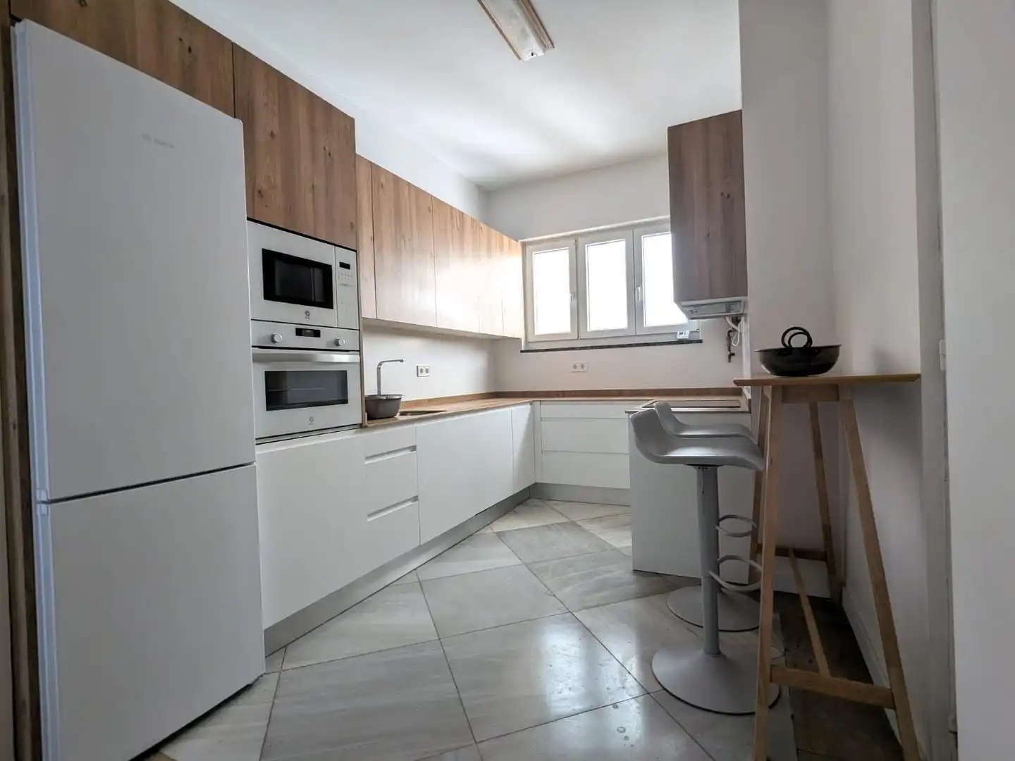 Kitchen of Flat for rent in Santander  with Heating, Terrace and Furnished