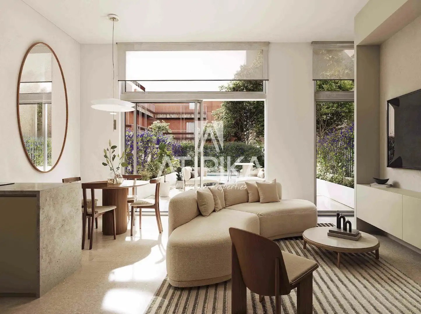 Wohnzimmer von Maisonette zum Verkauf in Sant Cugat del Vallès mit Klimaanlage, Heizung und Parkett