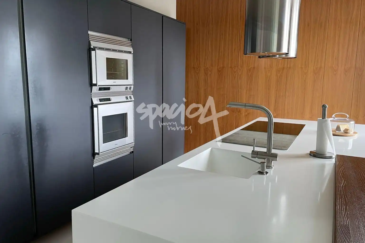 Cocina de Casa o chalet en venta en Sarria con Aire acondicionado, Jardín privado y Terraza