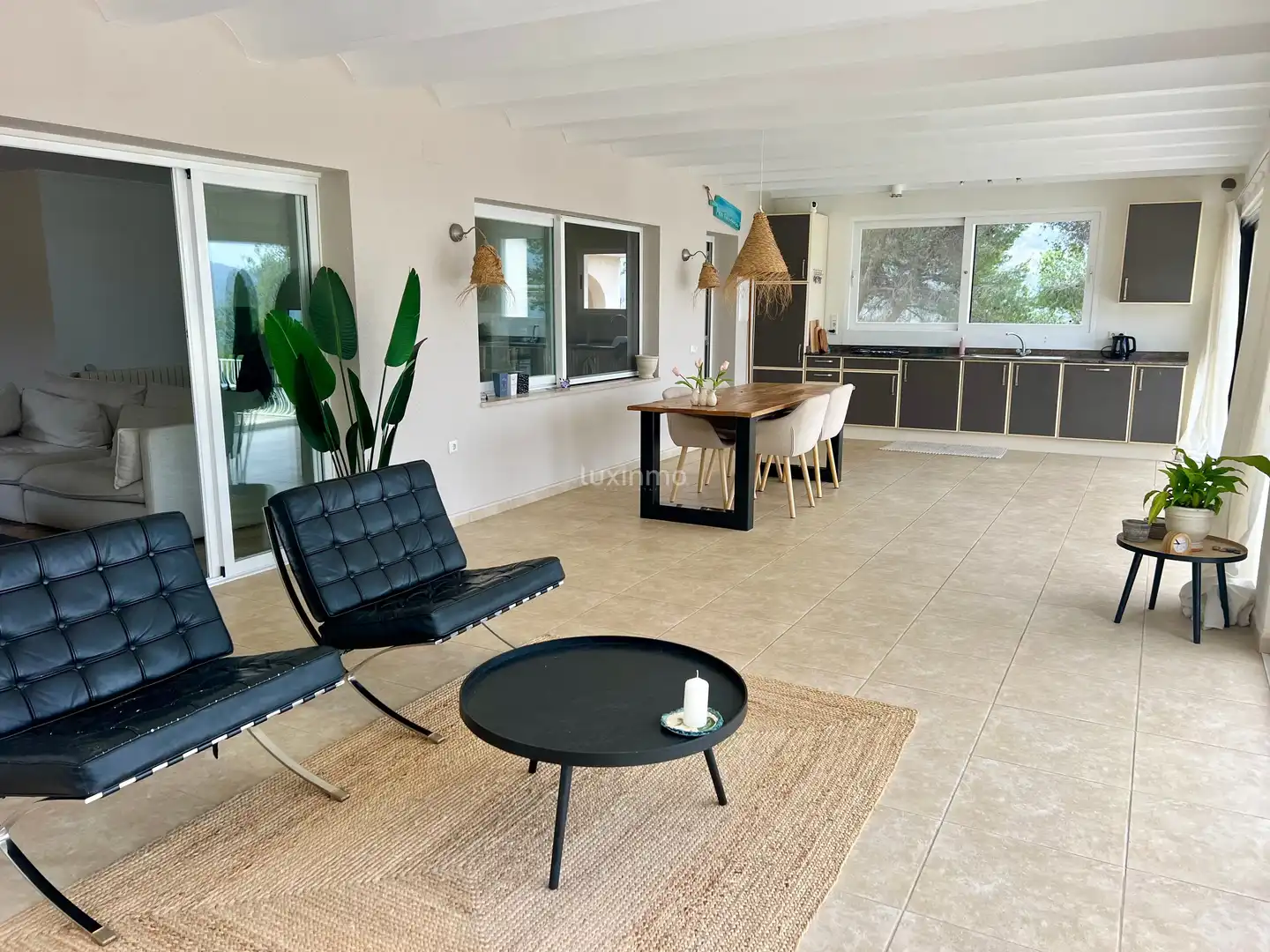 Wohnzimmer von Haus oder Chalet zum Verkauf in Finestrat mit Klimaanlage, Heizung und Terrasse
