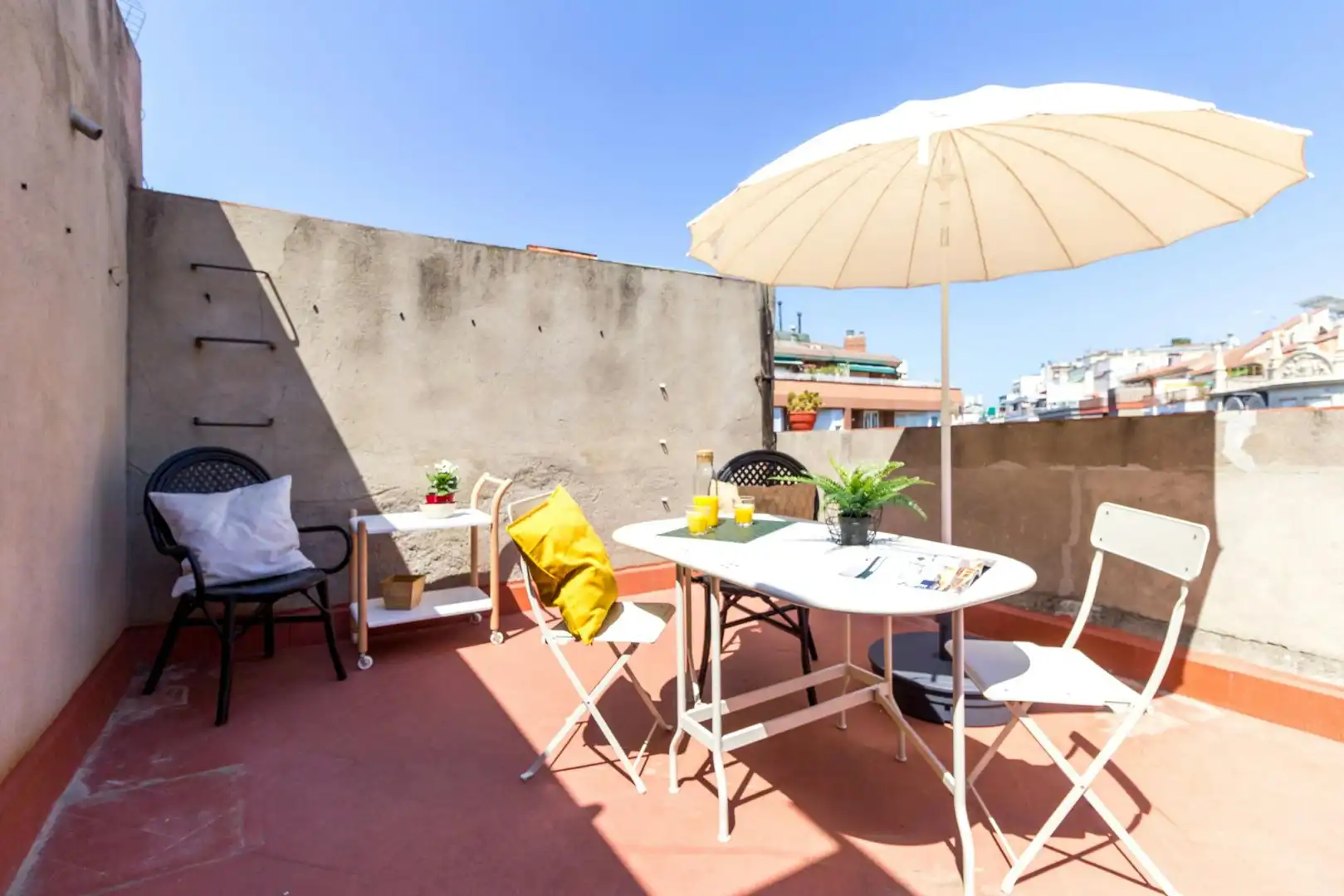 Terrace of Flat for rent in Barcelona  with Air Conditioner, Heating and Furnished