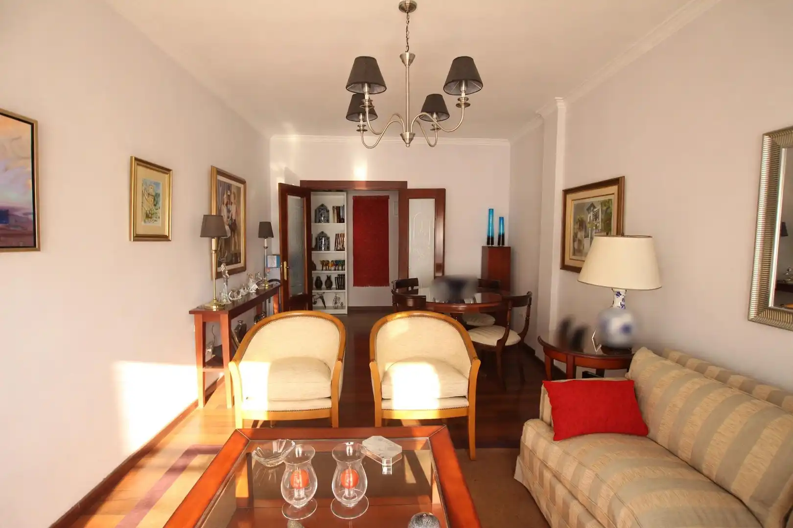 Wohnzimmer von Wohnung zum Verkauf in Jerez de la Frontera mit Klimaanlage, Parkett und Terrasse