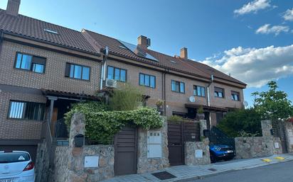 Exterior view of Single-family semi-detached for sale in Guadarrama  with Air Conditioner, Heating and Private garden