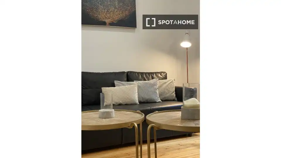 Sala d'estar de Apartament per a compartir en Madrid amb Aire condicionat, Terrassa i Moblat