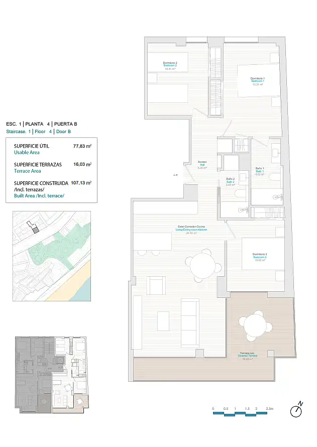 Appartement compact avec terrasse à vendre à Centro Urbano, imagen 14