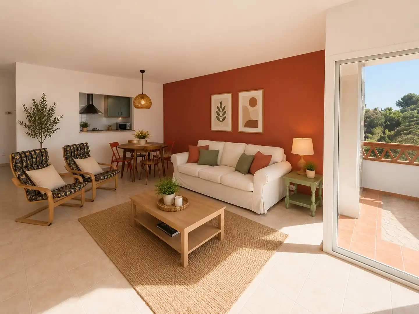 Sala d'estar de Pis en venda en Benalmádena amb Aire condicionat, Terrassa i Moblat
