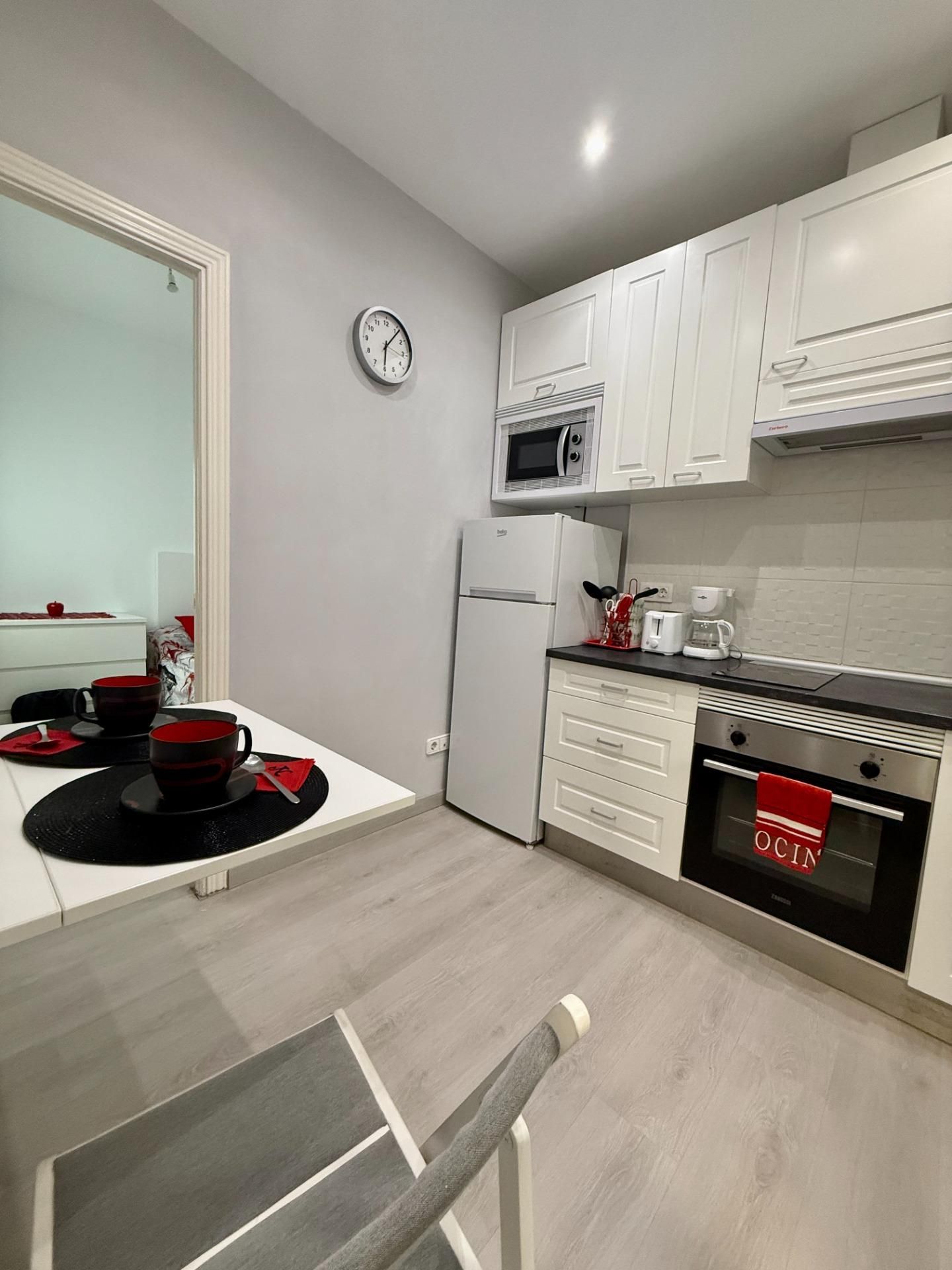 Kitchen of Apartment to rent in  Madrid Capital  with Air Conditioner and Heating
