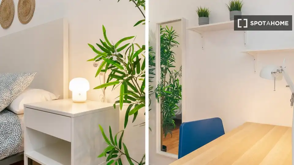 Habitación de Piso para compartir en Barcelona con Aire acondicionado, Calefacción y Amueblado