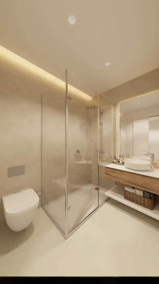 Badezimmer von Maisonette zum Verkauf in San Miguel de Abona mit Klimaanlage, Privatgarten und Terrasse