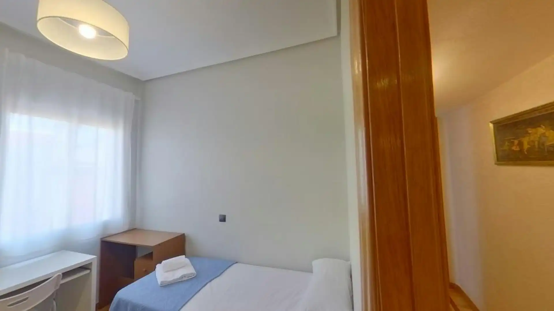 Schlafzimmer von Wohnung zur Miete in Madrid mit Klimaanlage, Heizung und Möbliert