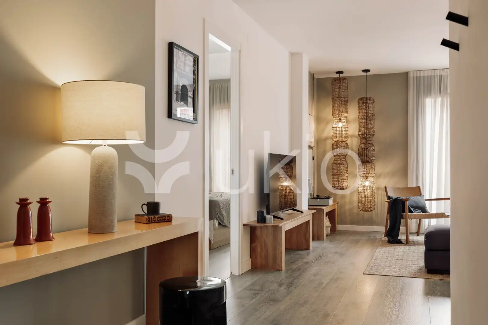 Sala d'estar de Apartament de lloguer en Barcelona amb Aire condicionat, Calefacció i Moblat